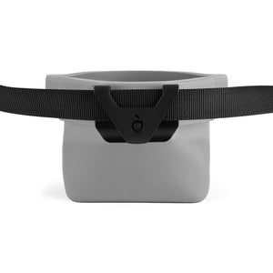 Adventure Clip for Voilà Treat Pouches attached to sturdy hands-free strap.