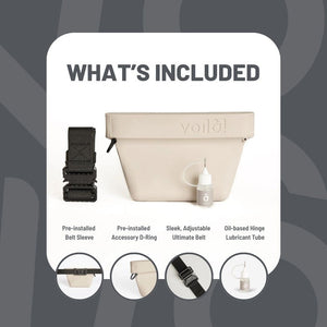 Voilà Standard Ultimate Treat Pouch | 16oz. includes belt sleeve, accessory D-ring, adjustable pouch, hinge lubricant tube.