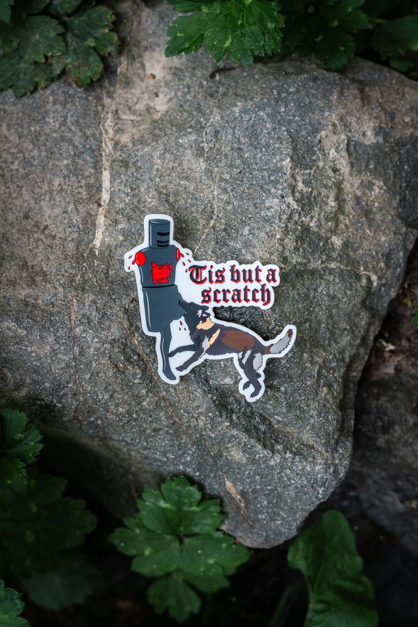 TIS BUT A SCRATCH Dog Sticker