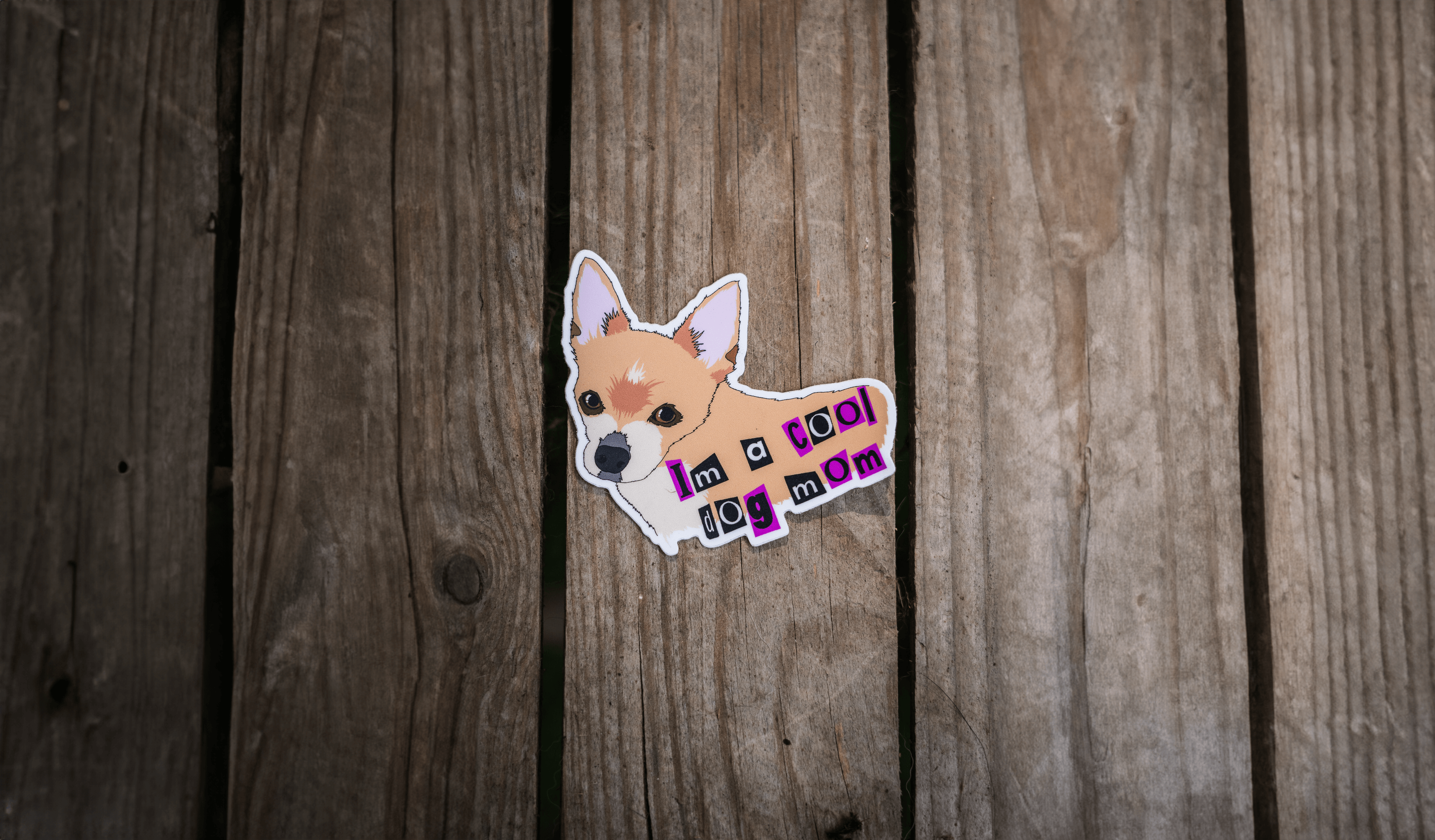 COOL DOG MOM Dog Sticker