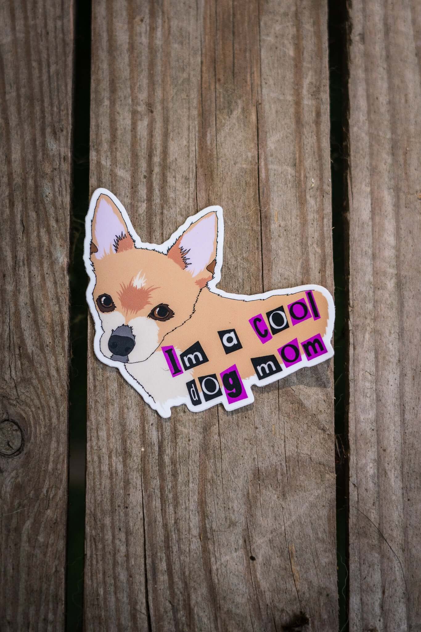 COOL DOG MOM Dog Sticker