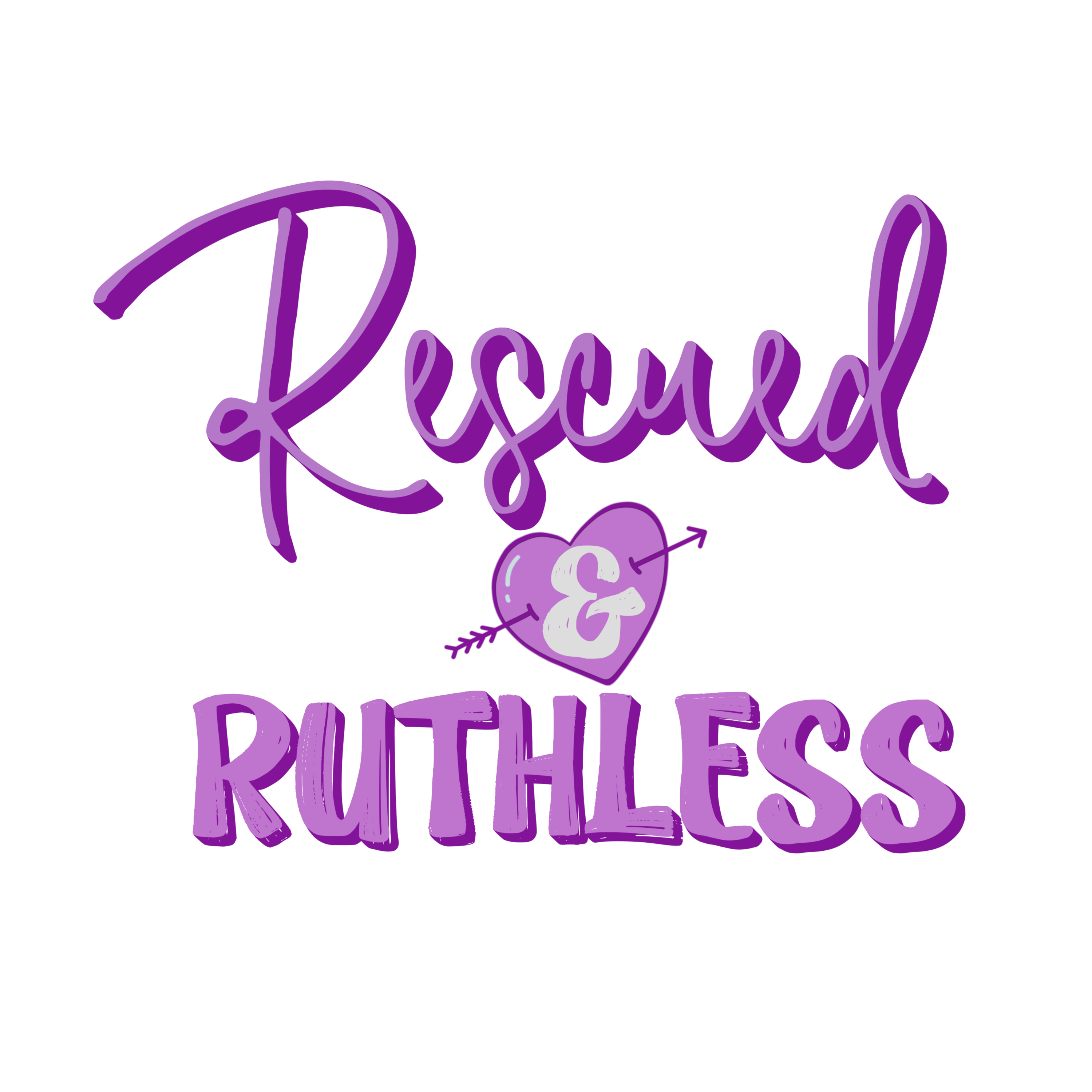 RESCUED & RUTHLESS Dog Sticker