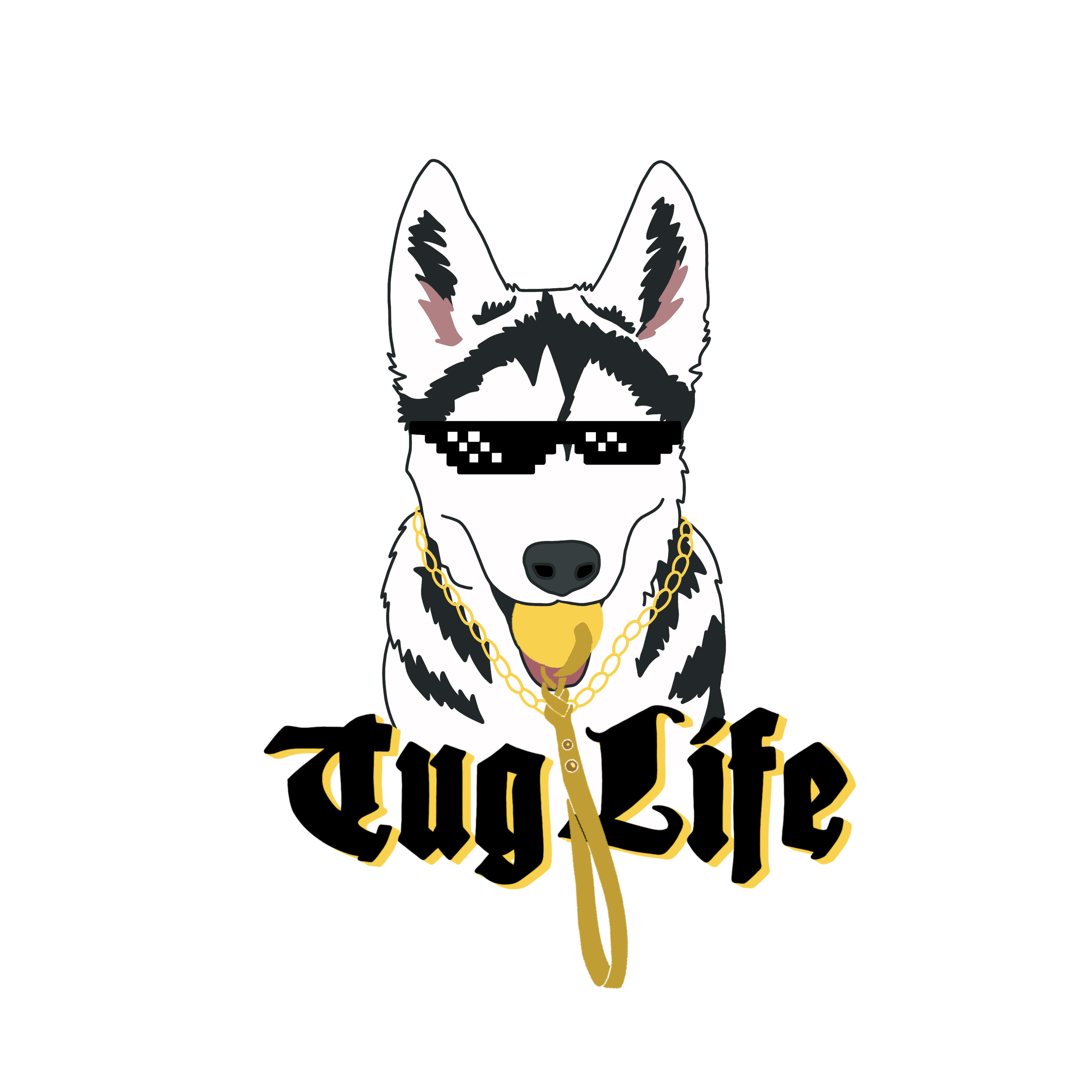 Tug Life Dog Sticker